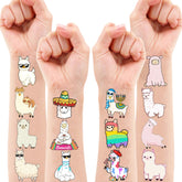 94PCS Llama Temporary Tattoos Themed Mexican Fiesta Birthday Party Decorations Supplies Favors Decor Cactus Alpaca Tattoo Stickers for Kids Girls Boys Cute Gifts School Prizes Rewards
